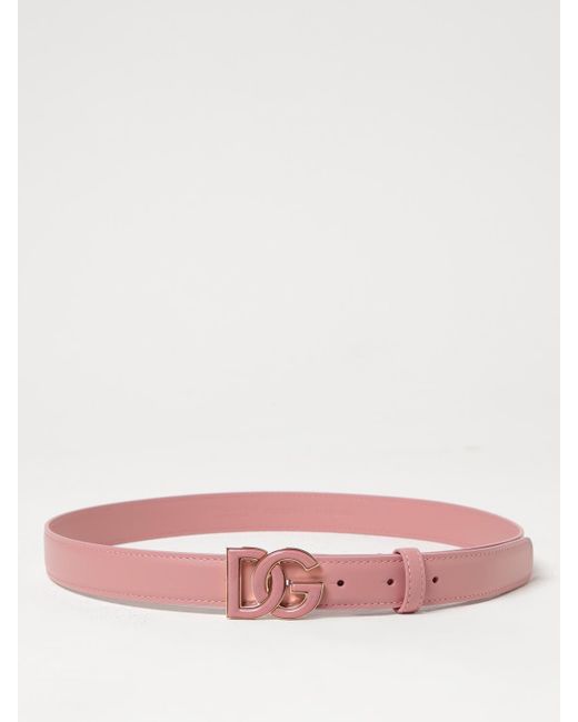 Ceinture de logo Dolce & Gabbana en coloris Pink