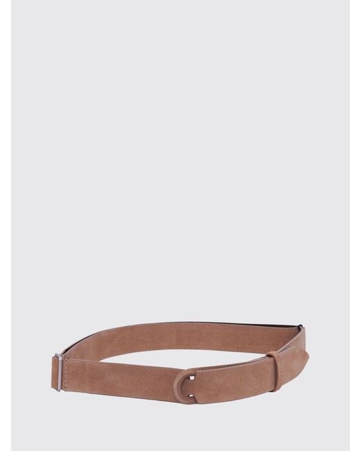 Orciani White Nobuckle Suede Belt for men