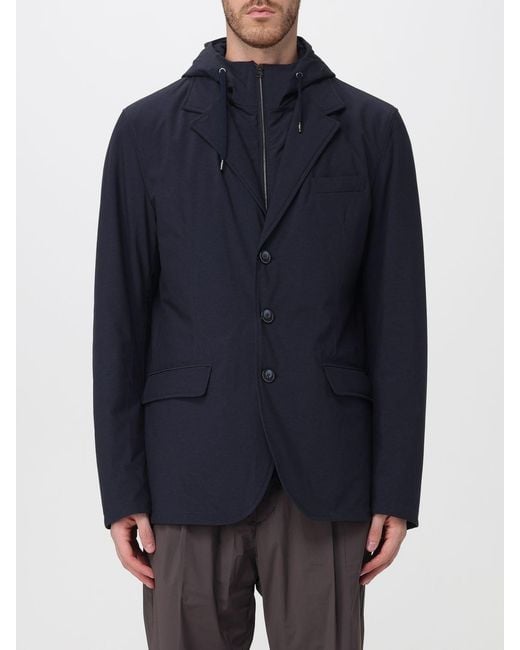 Herno Blue Double-Layer Blazer for men