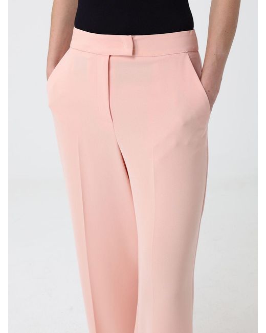 SIMONA CORSELLINI Pink Crêpe Tailored Trousers