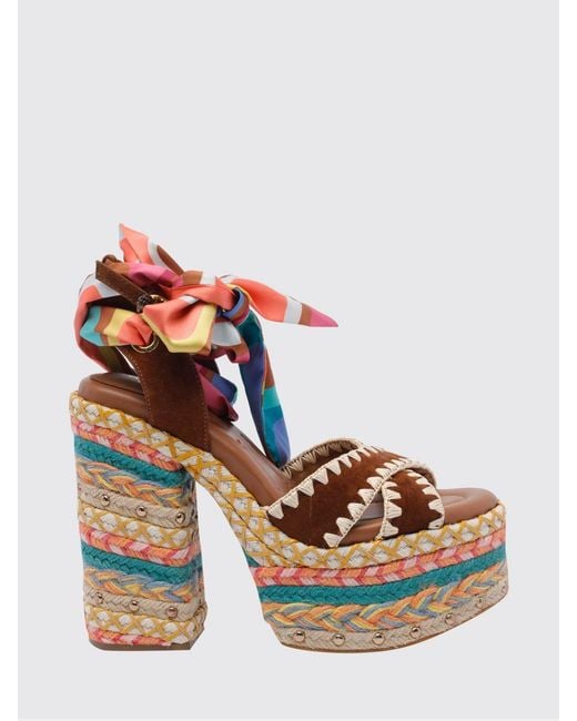 Kurt Geiger Multicolor Chelsea Suede And Satin Sandals