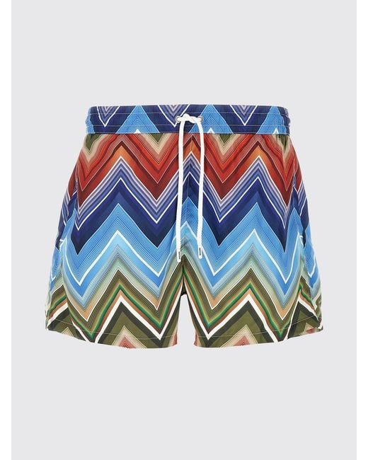 Missoni Blue Zig-Zag Swimsuit for men