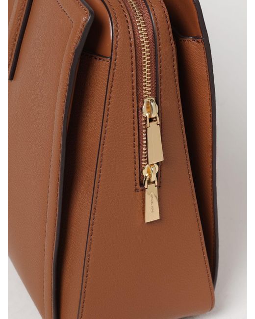 Borsa Tote Laila Media di Michael Kors in Brown