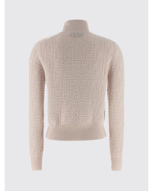 Fendi White Wool And Cashmere Turtleneck Sweater Ff