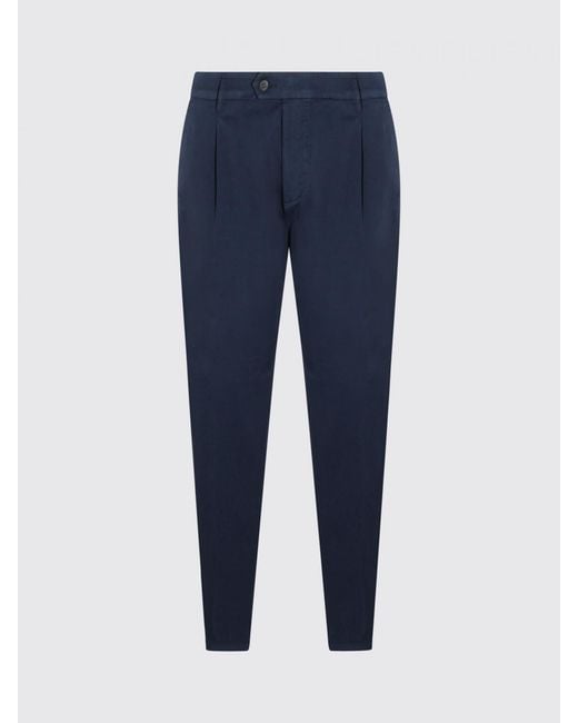 Eleventy Blue Stretch Cotton Blend Chino Trousers for men