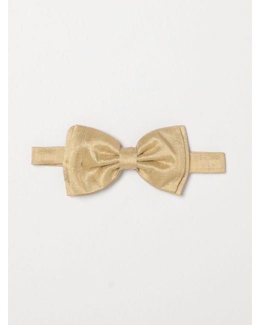 Lardini White Silk Bow Tie for men