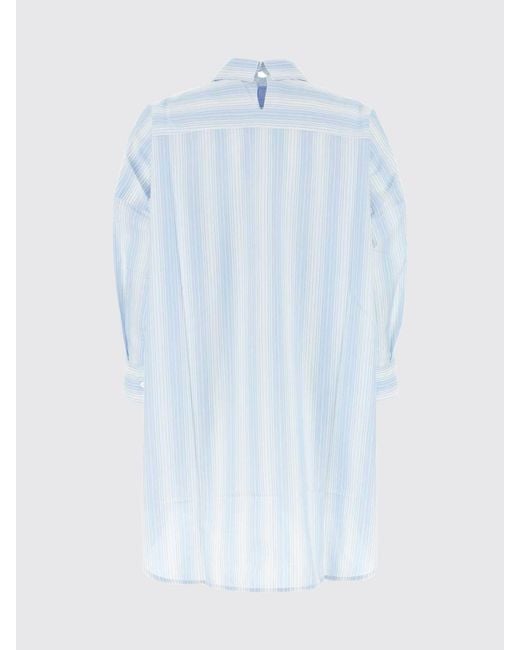 Marni Blue Striped Cotton Casual Shirt
