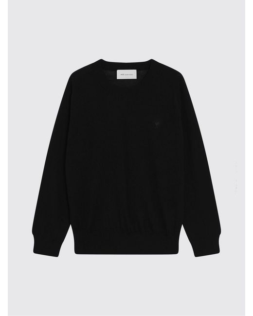 AMI Blue Wool Crew Neck Sweater for men