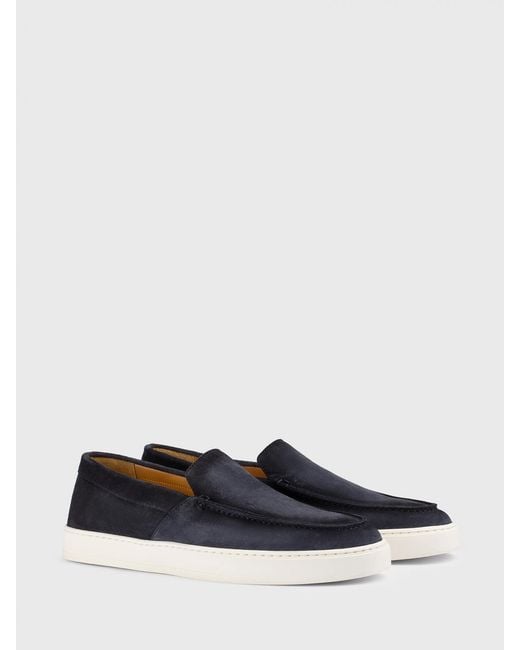 Doucal's White Suede Loafers for men