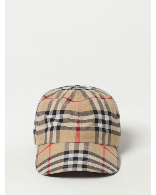 Cappello in cotone vintage check di Burberry in Natural da Uomo