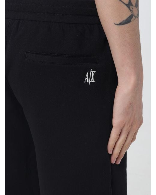 ARMANI EXCHANGE Blue Cotton Blend Jogging Shorts for men