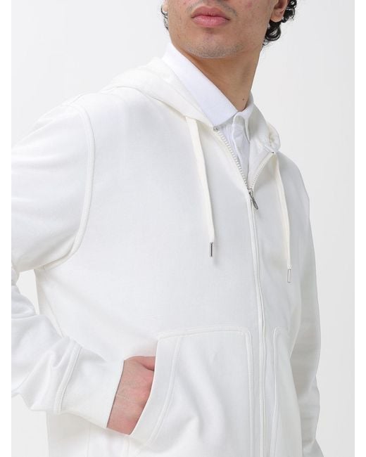 Brunello Cucinelli White Cotton Blend Hoodie for men