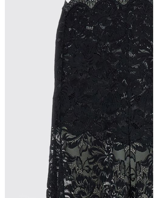 Rabanne Black Lace Long Skirt