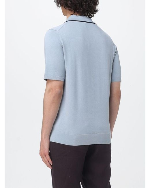 Paul Smith Blue Organic Cotton Polo Shirt for men