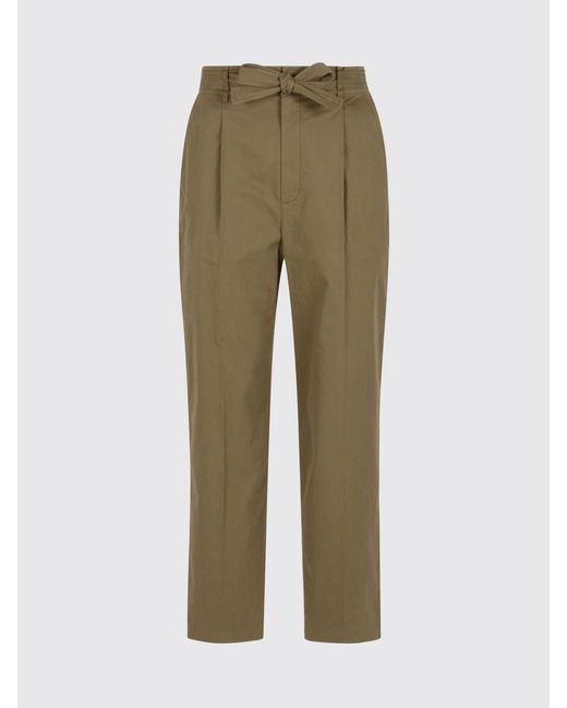 Saint Laurent Natural Cotton Straight Trousers