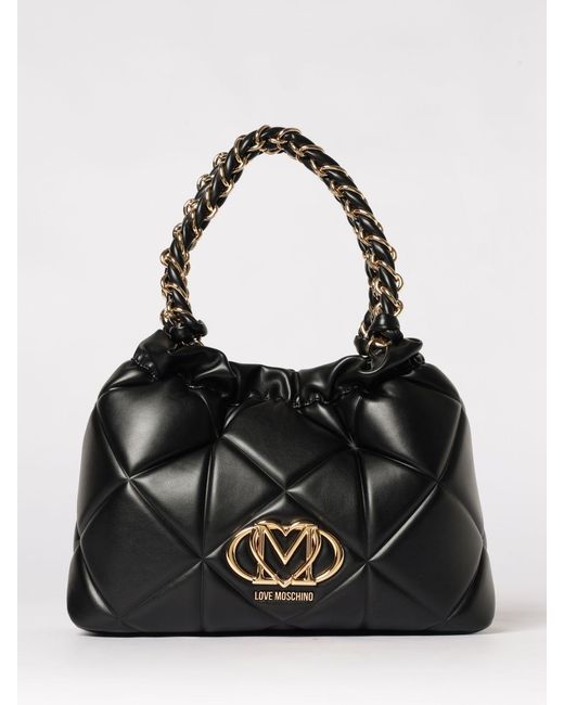 Love Moschino Black Quilted Faux Leather Bag