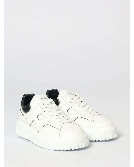 Hogan White H-Stripes Sneakers for men