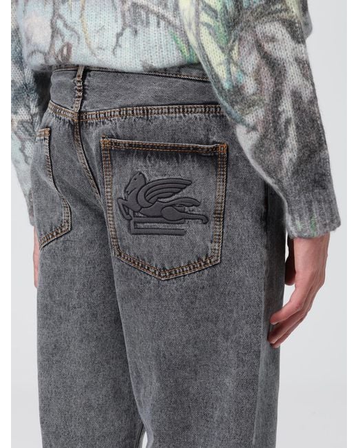 Etro Gray Jeans for men