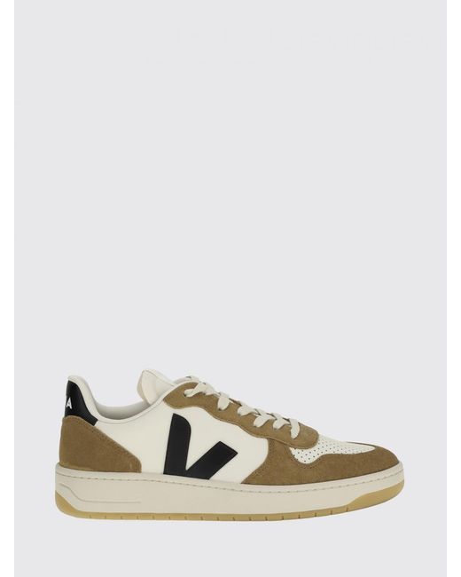 Veja Black V-10 O.T. Leather Sneakers for men