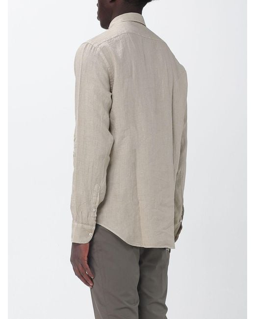 Brooksfield Gray Casual Linen Shirt for men