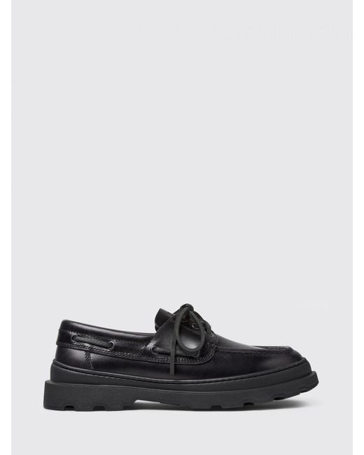 Camper White Brutus+ Leather Boat Shoes for men
