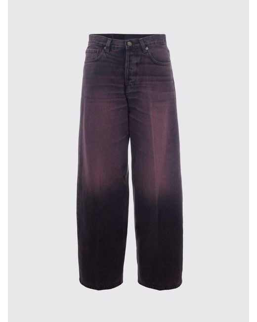 Vaqueros Anchos De Tiro Medio Earl De En Denim Con Cinco Bolsillos Haikure de color Purple