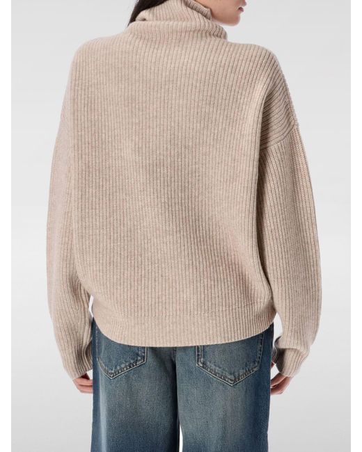 Isabel Marant Natural Merino Wool And Cashmere Turtleneck Sweater