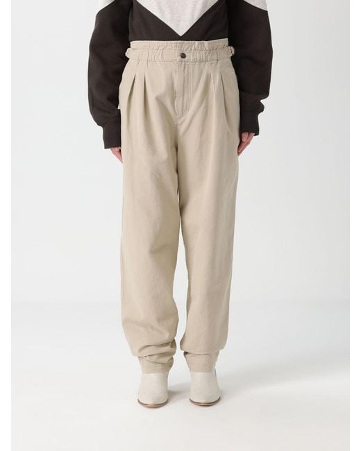Isabel Marant Natural Cotton And Linen Pants