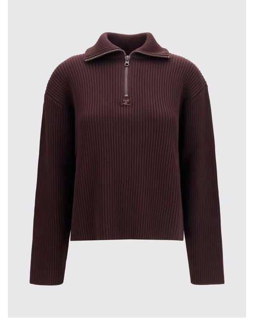 Courreges Red CourrÈ Ges Ribbed Turtleneck Jumper