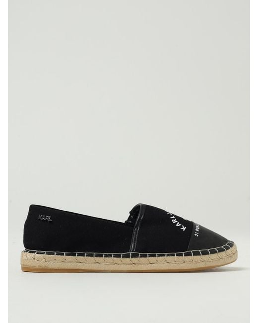 Karl Lagerfeld Black Canvas Espadrilles