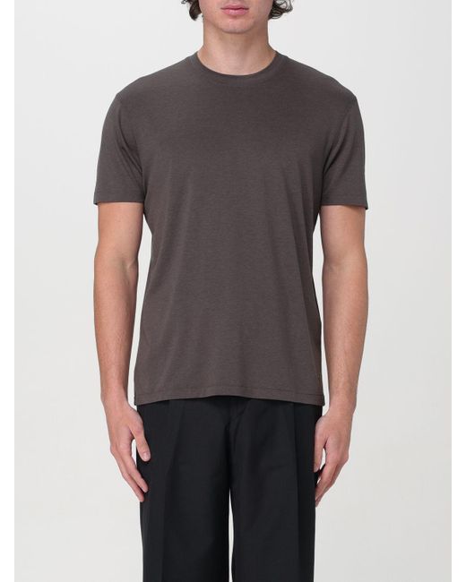 T-shirt in cotone di Tom Ford in Gray da Uomo
