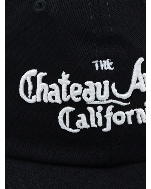 Amiri Black Embroidered Cotton Hat for men