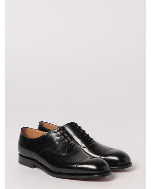 Church's Black Brushed Leather Oxford Shoes for men