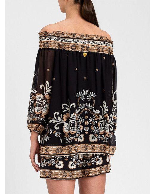 Twinset Black Liberty Viscose Top