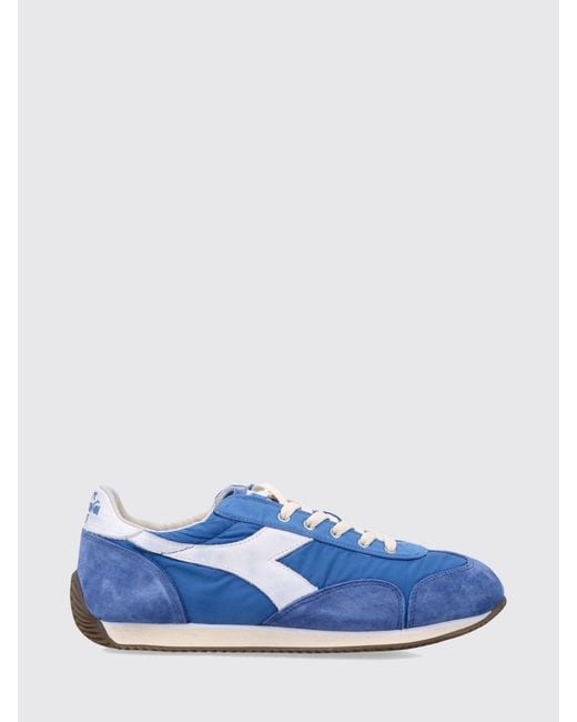 Diadora Blue Suede And Nylon Equipe Sneakers for men