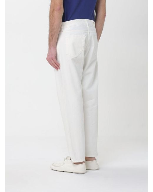 PT Torino White Denim Straight Jeans for men