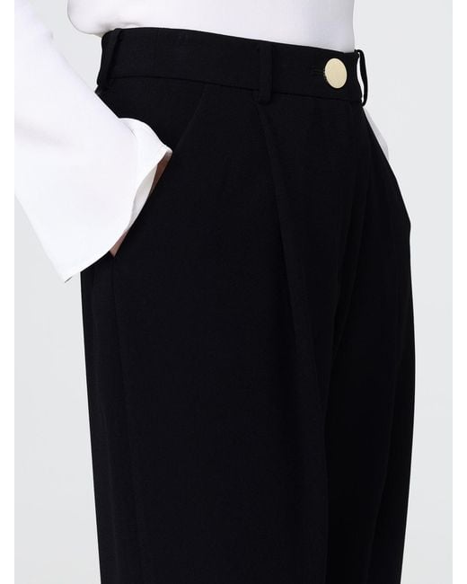 ARMANI EXCHANGE Black Crêpe Wide-Leg Trousers