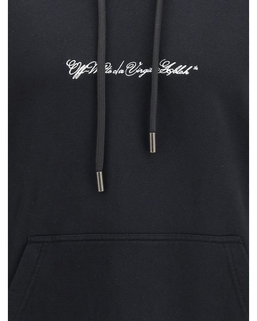 Off-White c/o Virgil Abloh Black Cotton Hoodie for men