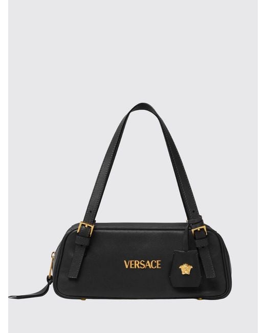 Versace Black Tag Leather Bag