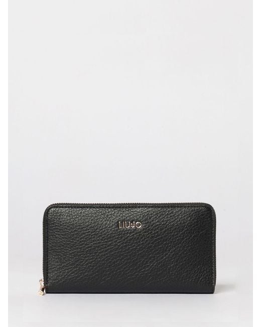 Liu Jo Gray Caliwen Xl Grained Faux Leather Wallet