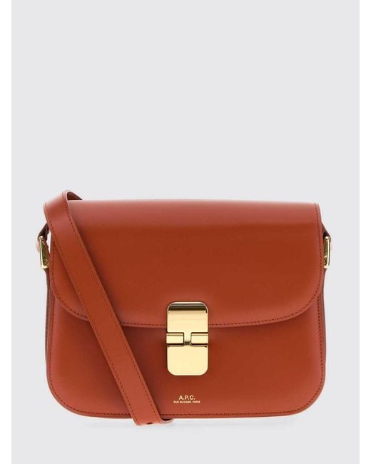 A.P.C. Brown Grace Small Leather Bag