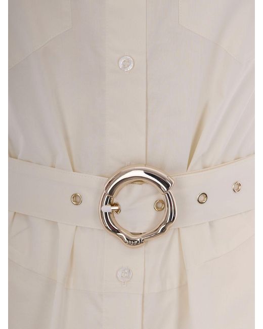 Liu Jo White Cotton Shirt Dress