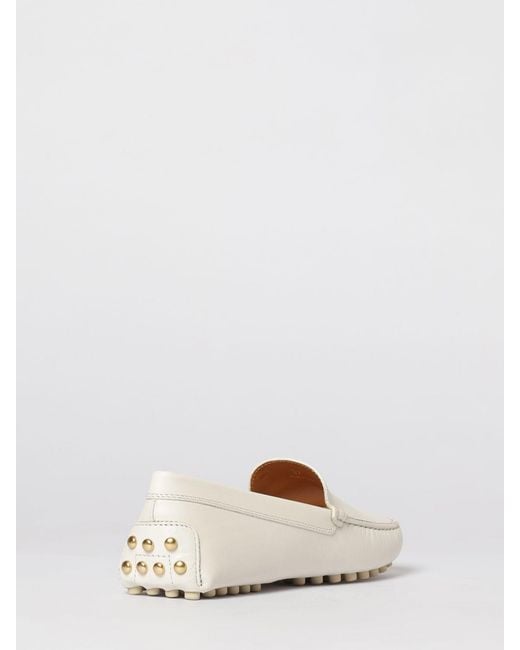 Tod's Natural Leather Driver Loafers