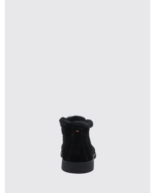 Santoni Black Shoes