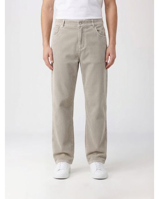 Represent Gray Velvet Wide-Leg Trousers for men