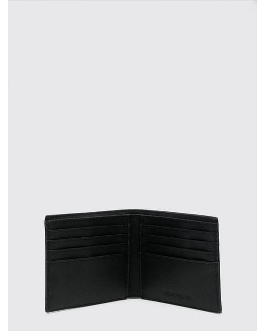 Emporio Armani White Saffiano Faux Leather Wallet for men