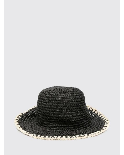 By Malene Birger Black Raffia Bucket Hat