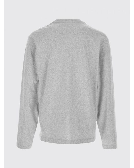 Jil Sander Gray Cotton T-Shirt With Logo for men