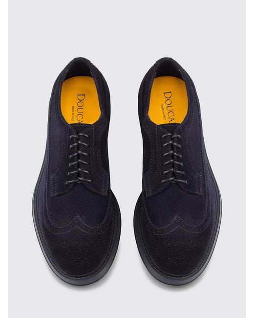 Doucal's Blue Brogue Shoes for men