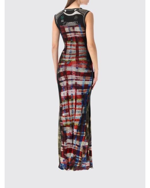 OTTOLINGER Red Long Jersey Dress With Graphic Print